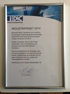 Motivering Industripriset - Skövdevillan
