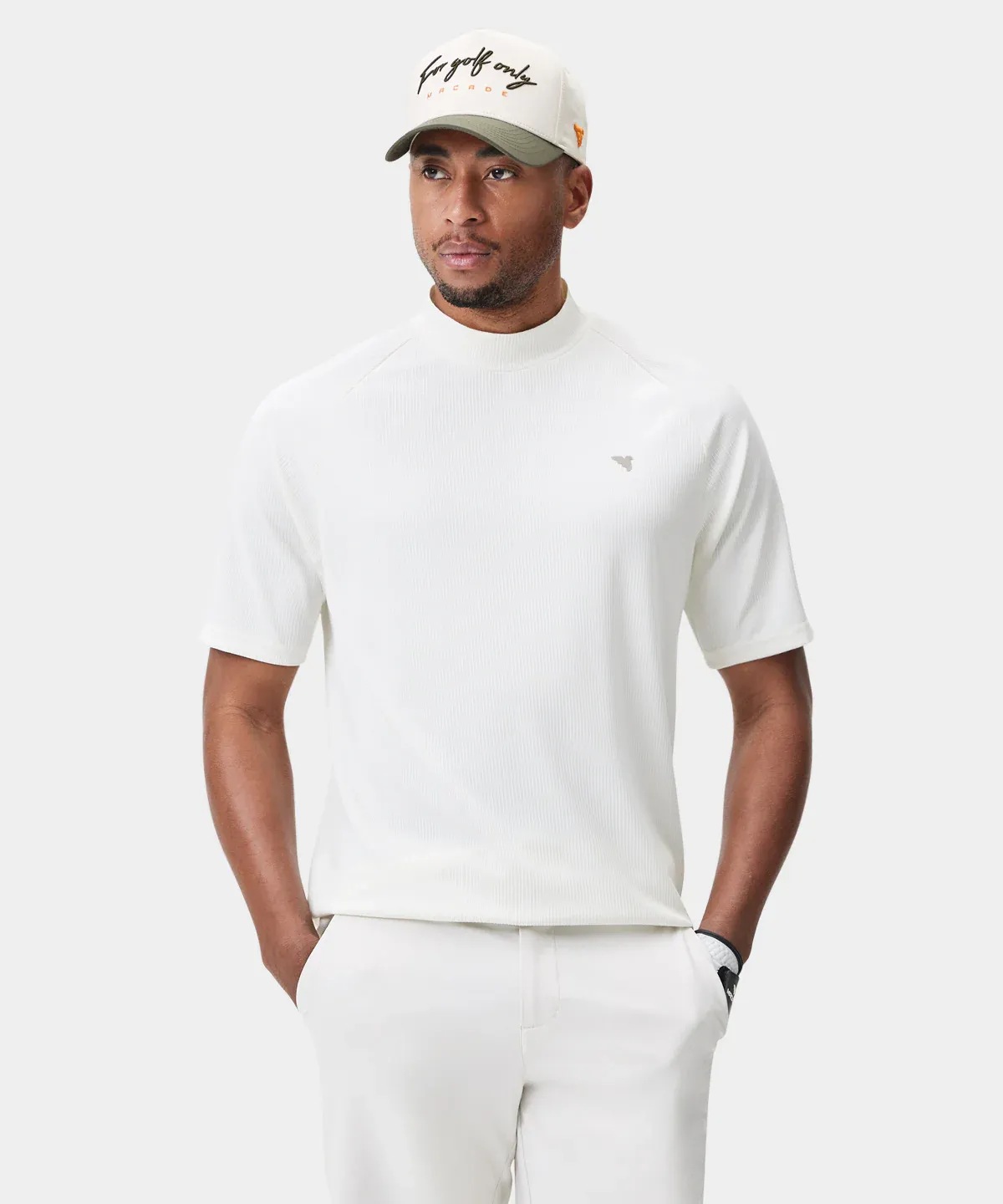Macade Golf Tyler White Mockneck Tee