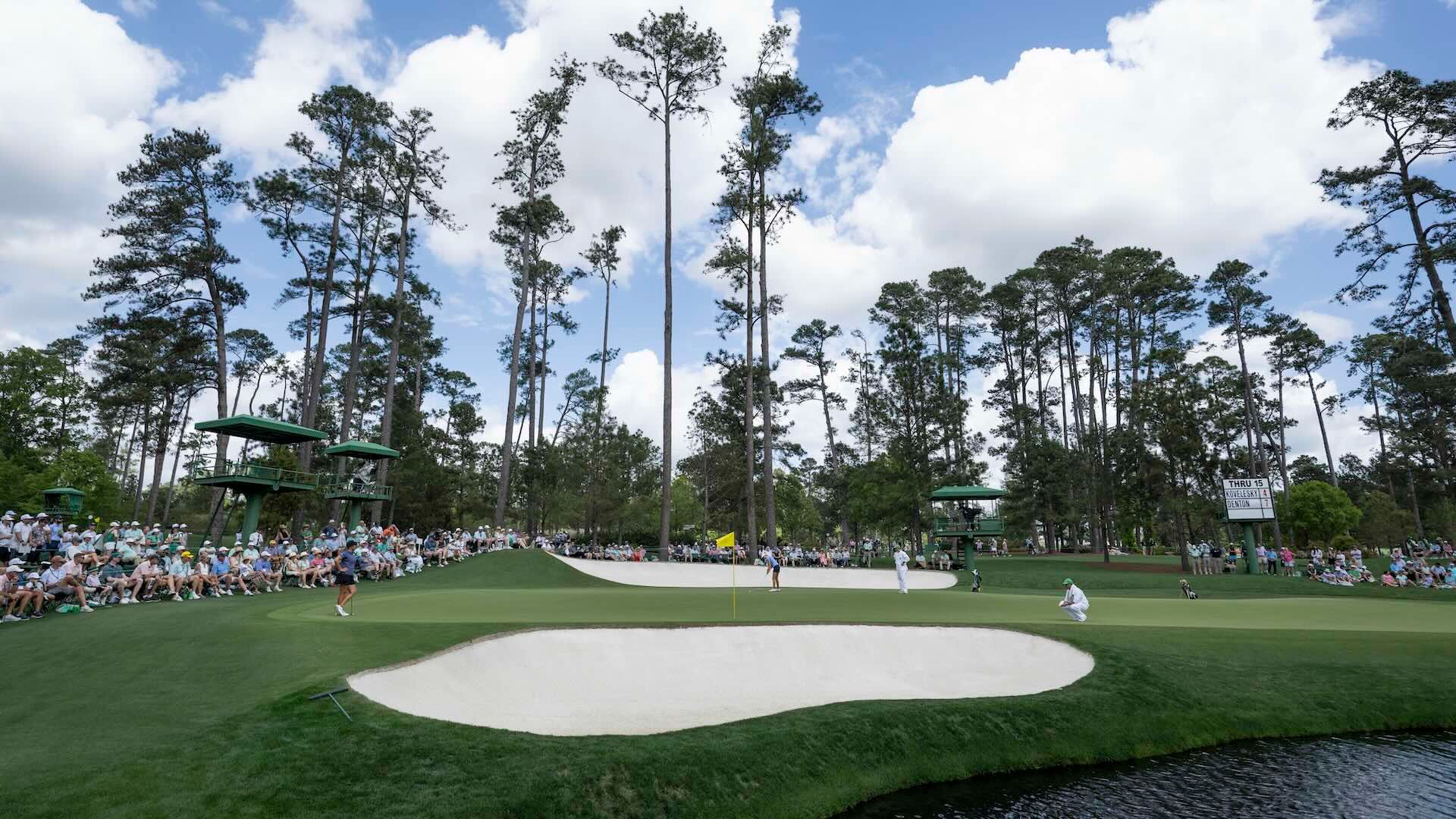 Raegan Denton of Australia on the No. 16 green during the final round of the Augusta National Women's Amateur at Augusta National Golf Club, Saturday, April 04, 2026.