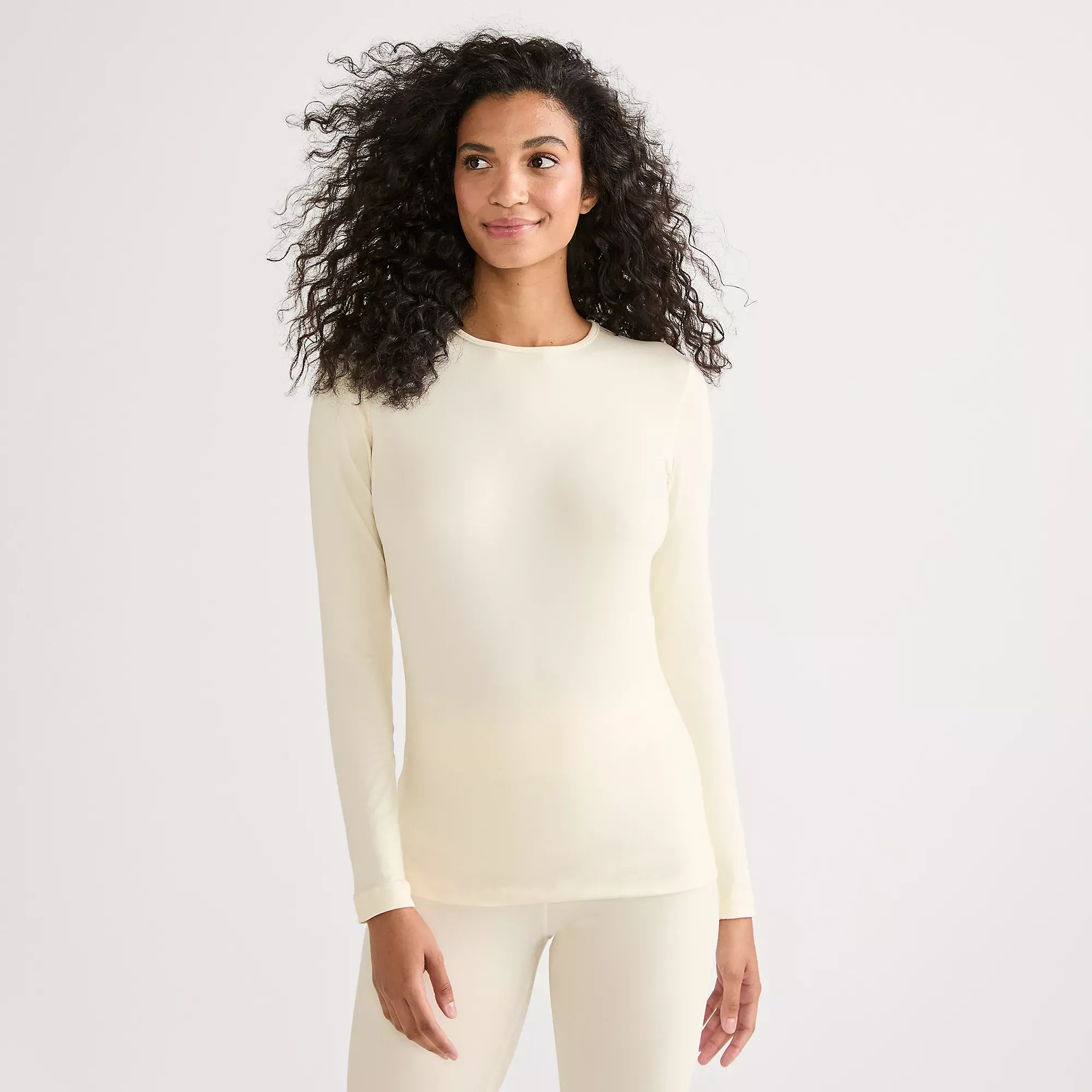 Land's End Women's Baselayer Cozy Thermaskin Crewneck Top