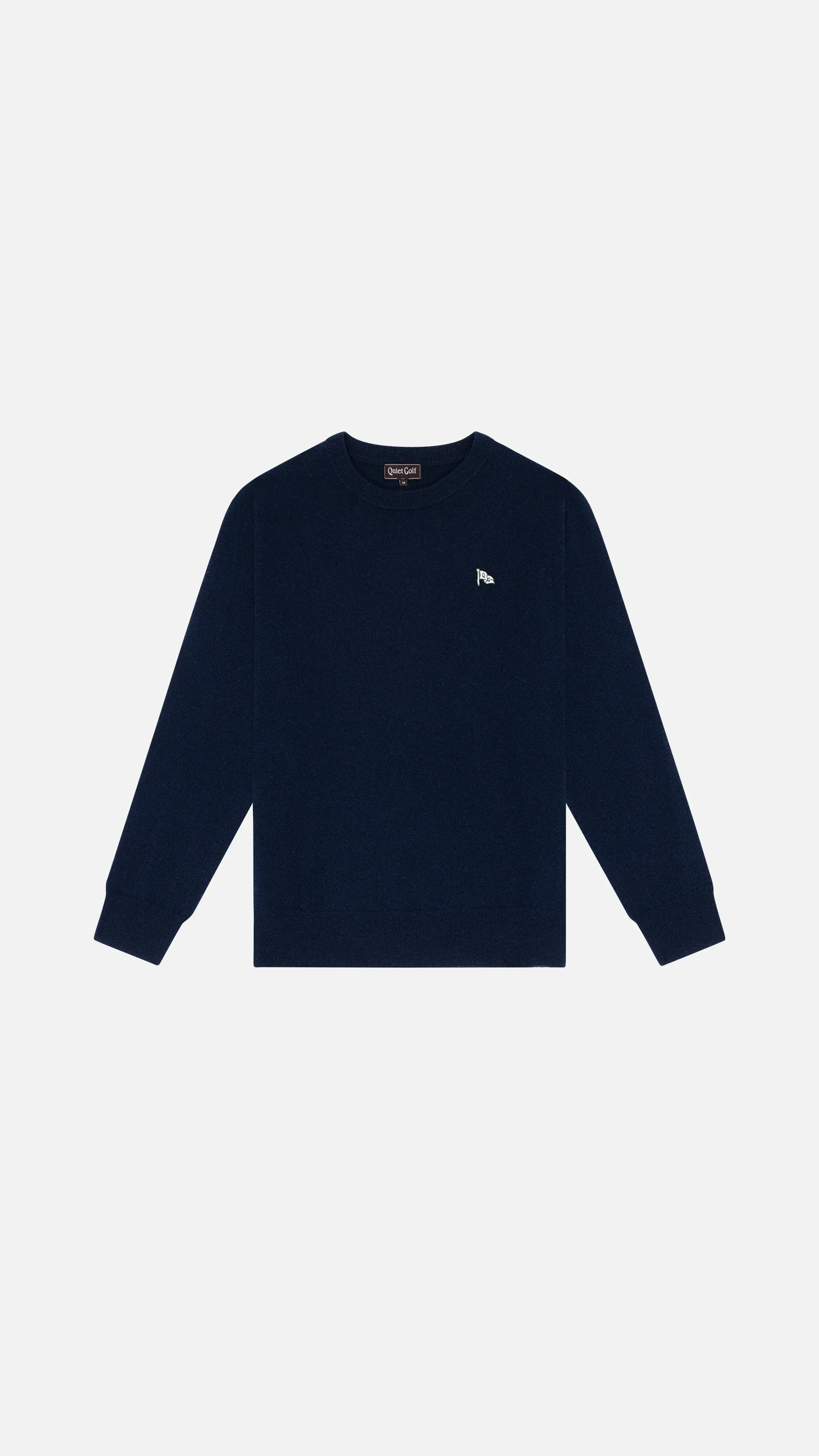 Quiet Golf Flag Cashmere Sweater Navy