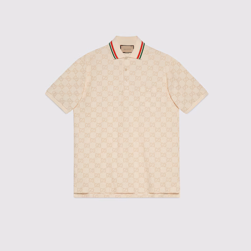Gucci Cotton Piquet Polo with GG