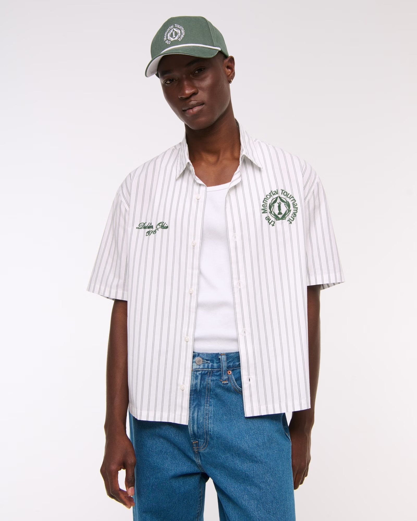 Short-Sleeve Memorial Tournament Workwear Button-Up Shirt