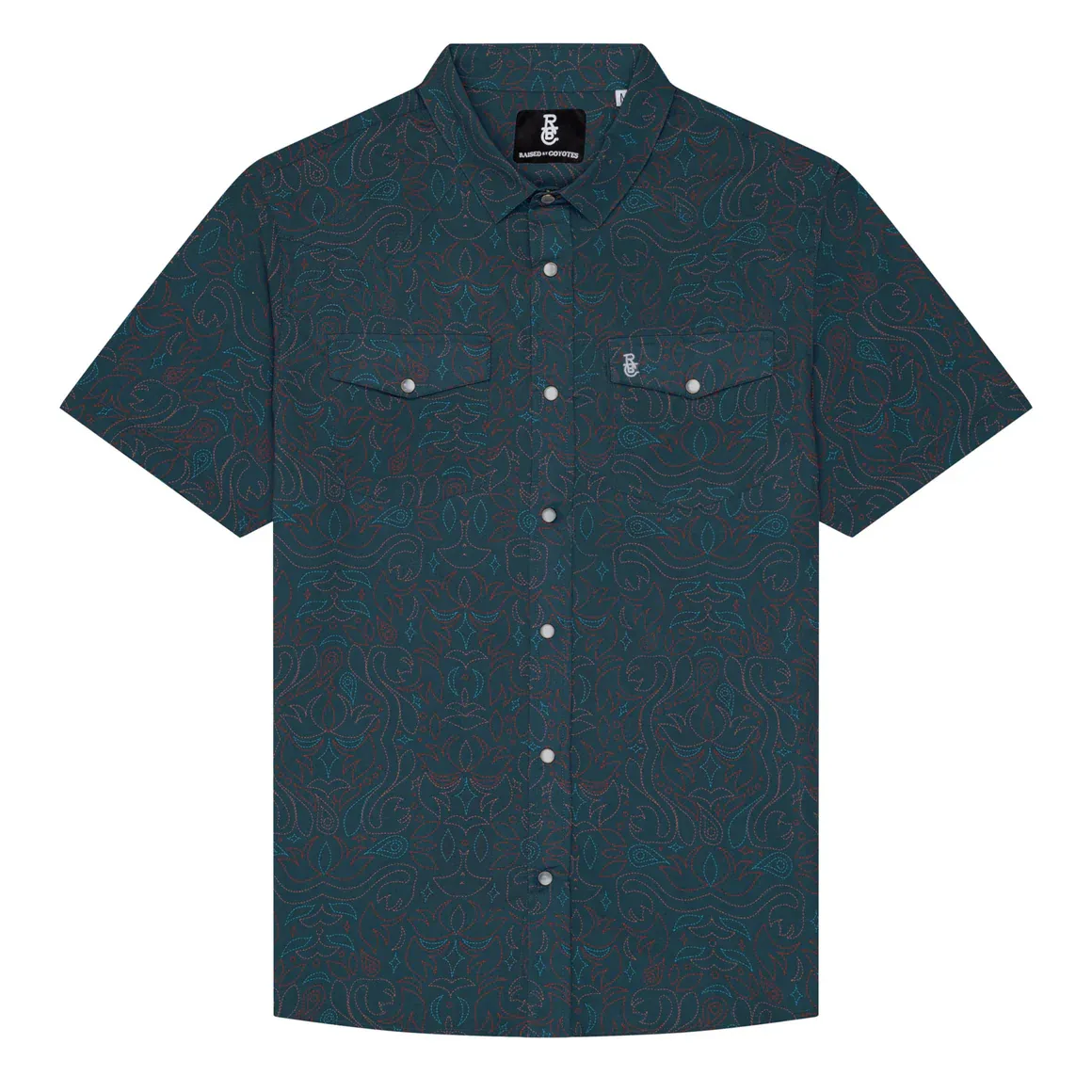 Raised By Coyotes Cowboy Threads Pearl Snap