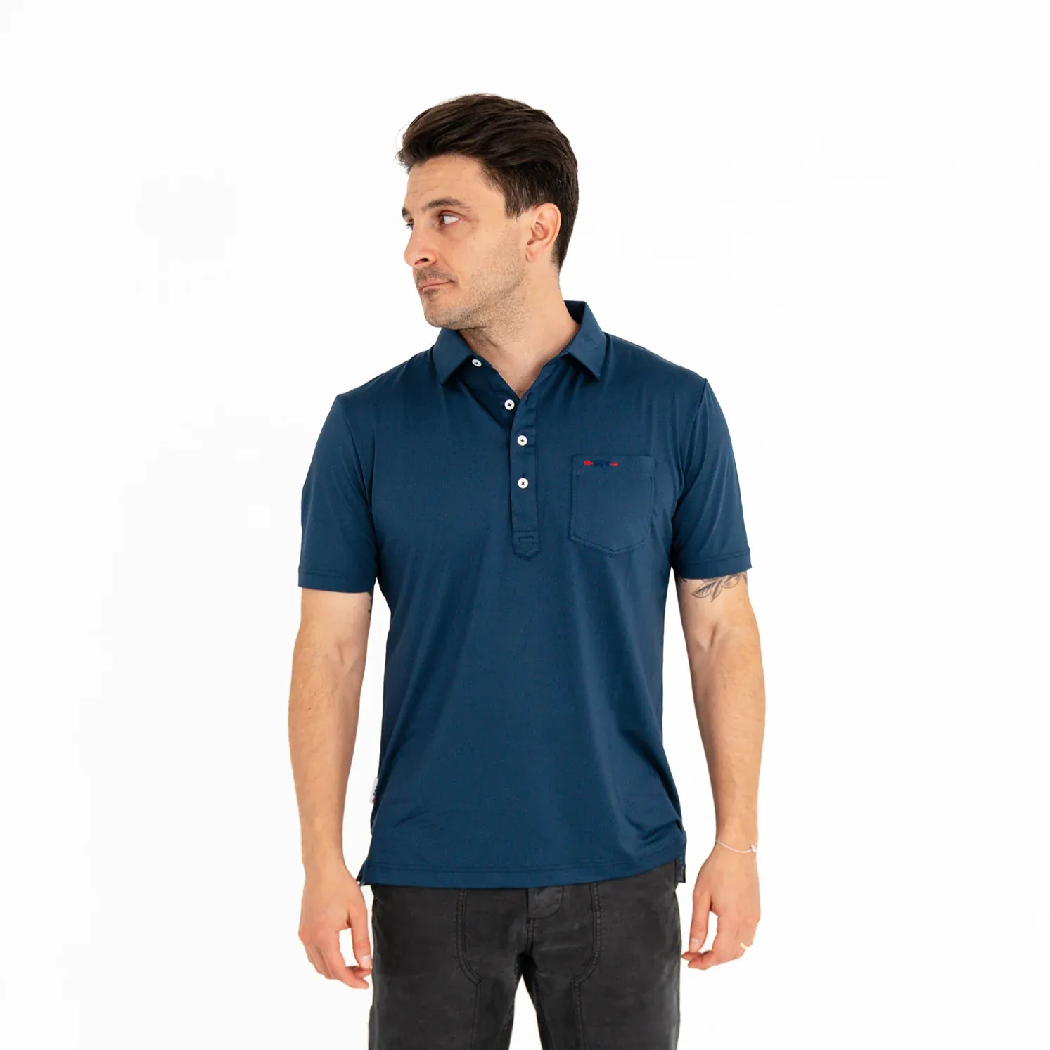 Sugarloaf Social Club Solid Sport Pocket Polo