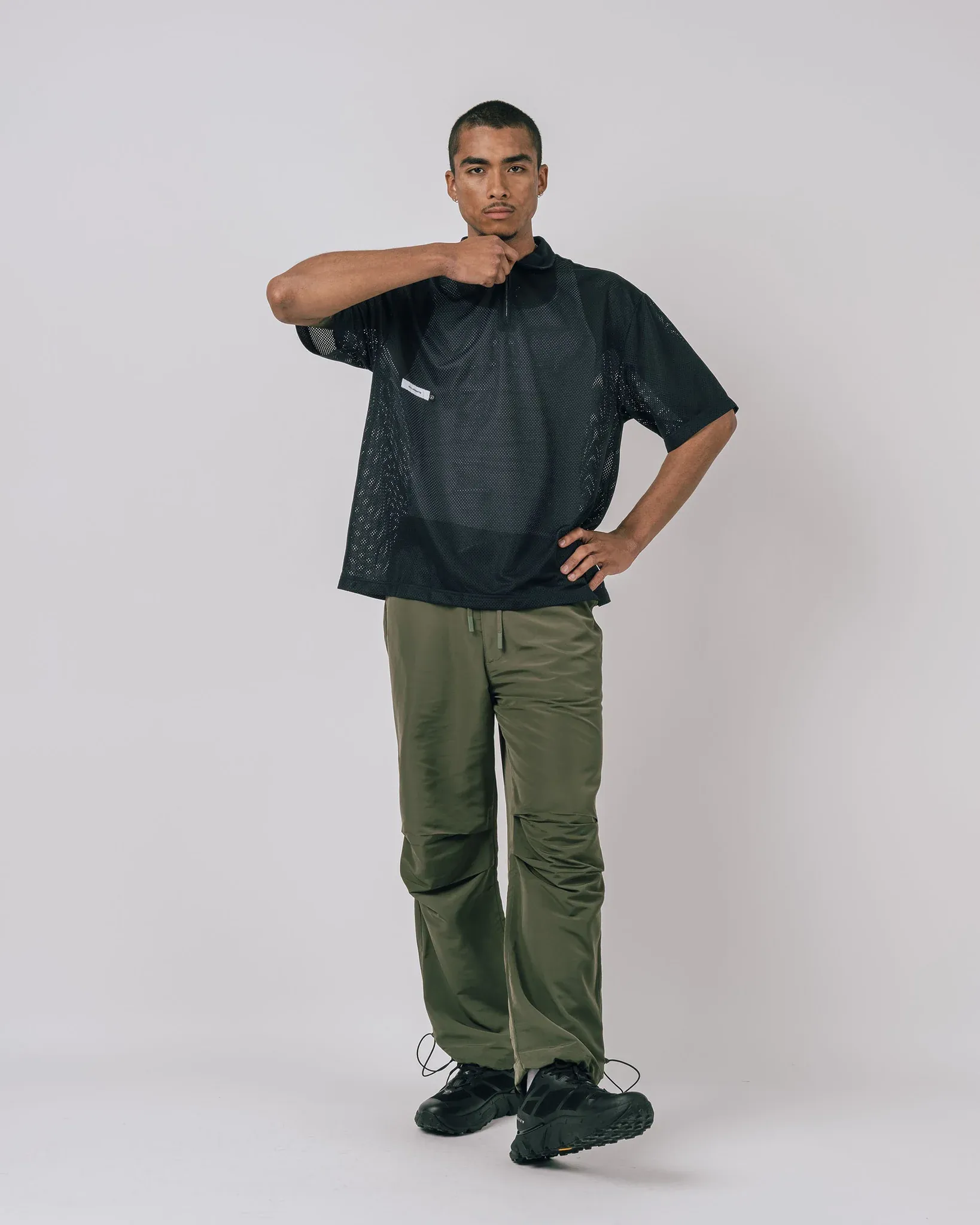 Students Golf Course Marshal S/S Mesh Zip Polo