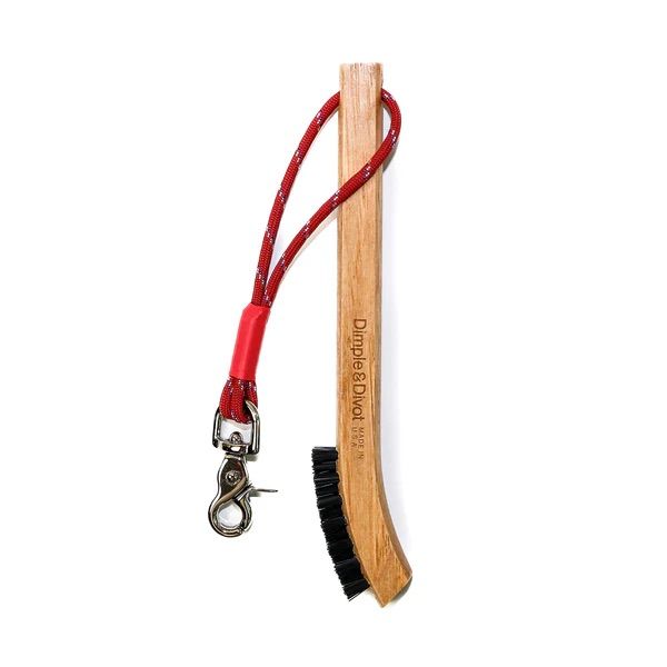 Dimple and Divot Hickory Golf Brush