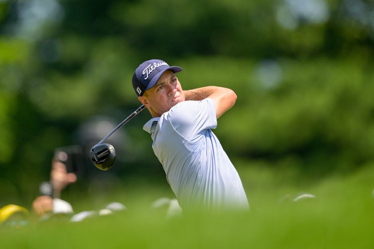 Justin Thomas has a Club Back in His Hand After Back Surgery