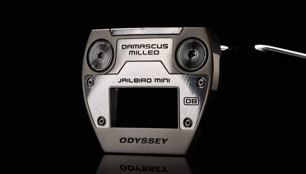 Damascus Milled Jailbird Mini Double Bend Putter