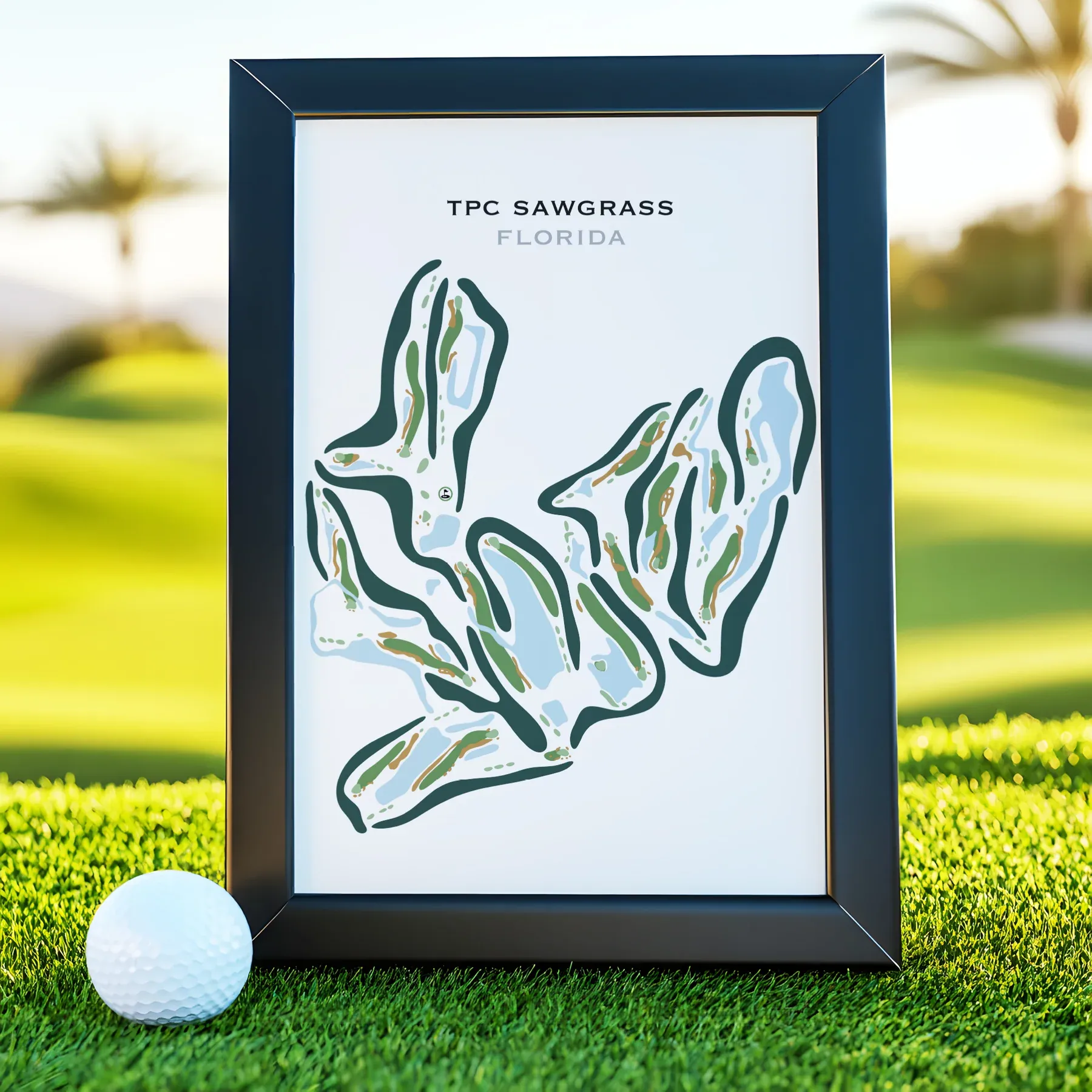 Golf Course Prints Custom TPC Sawgrass Golf Course Print