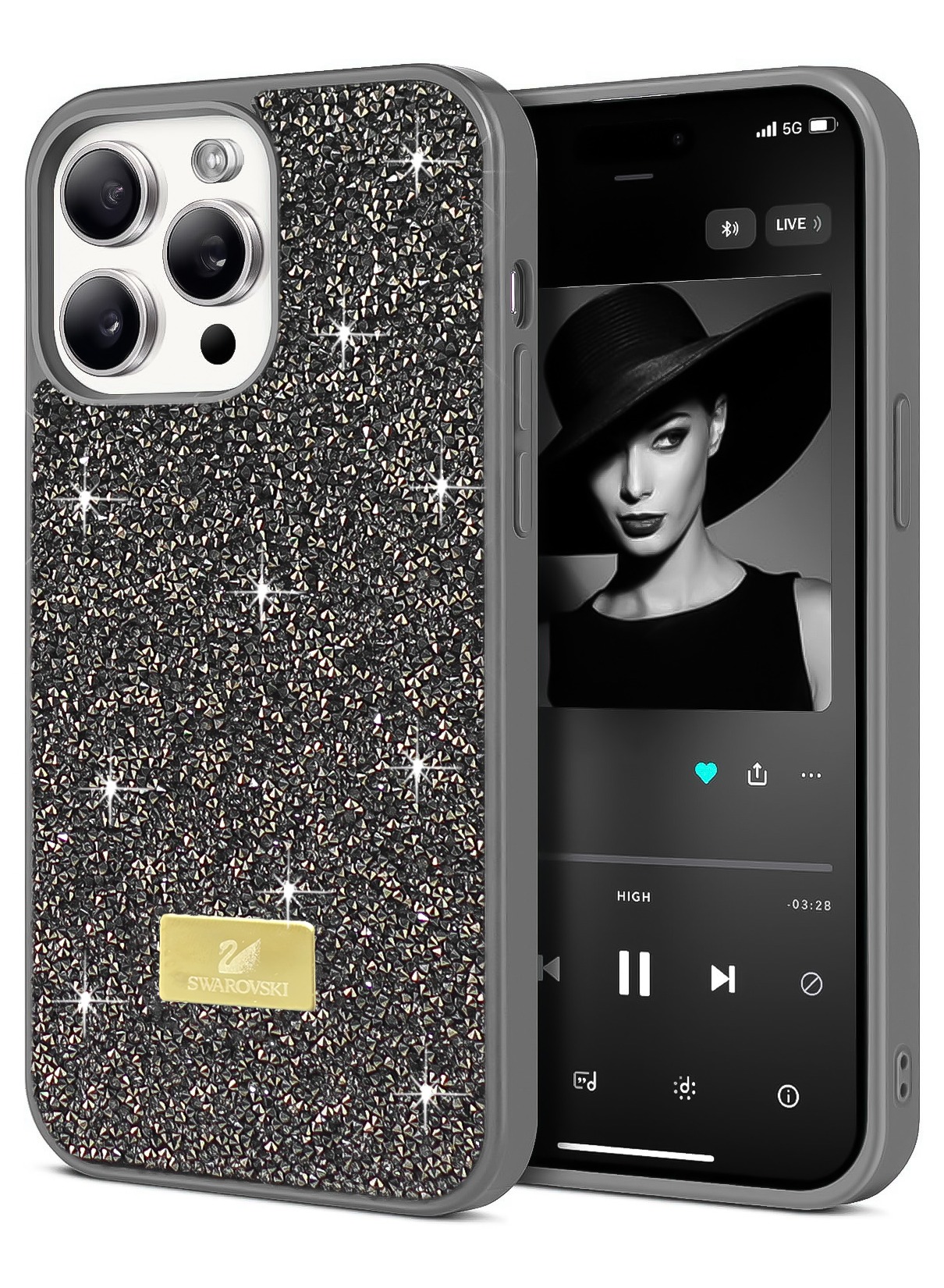 Dl3 Mobilak Case For iPhone 11 Pro 5.8-Inch Case Glitter, Sparkle Diamond Crystal Bling Case with Bling, Ultra Thin Lightweight Full Body Shockproof Anti-Scratch Protective Cover