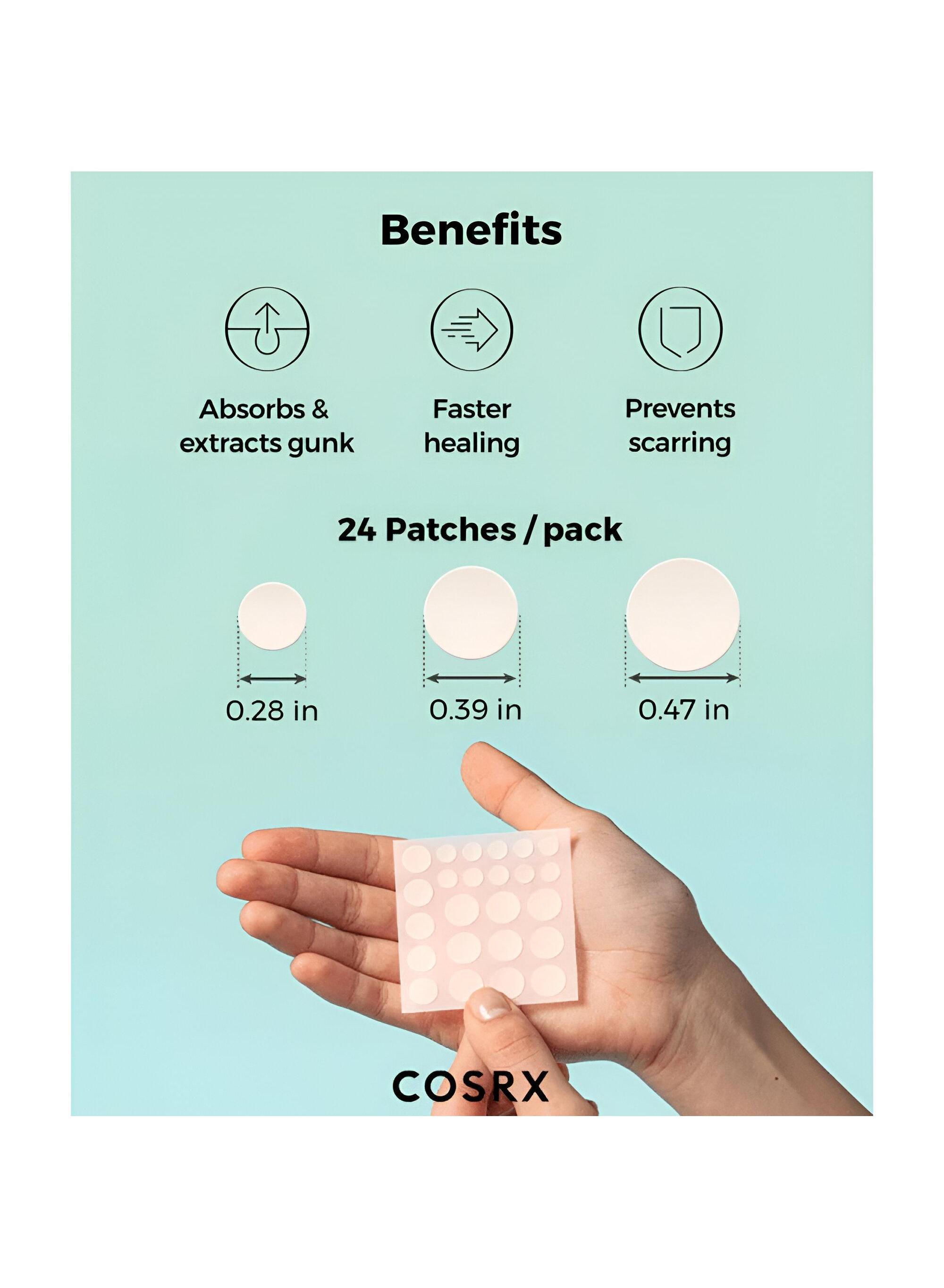 لصقات حب الشباب من كوسركس - 24 قطعة