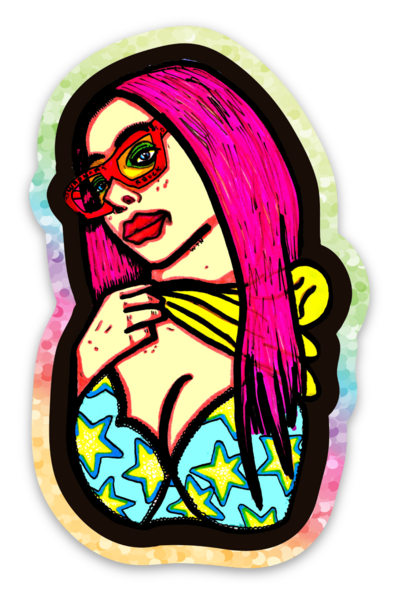Glitter stickers