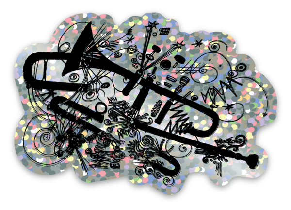 Glitter stickers