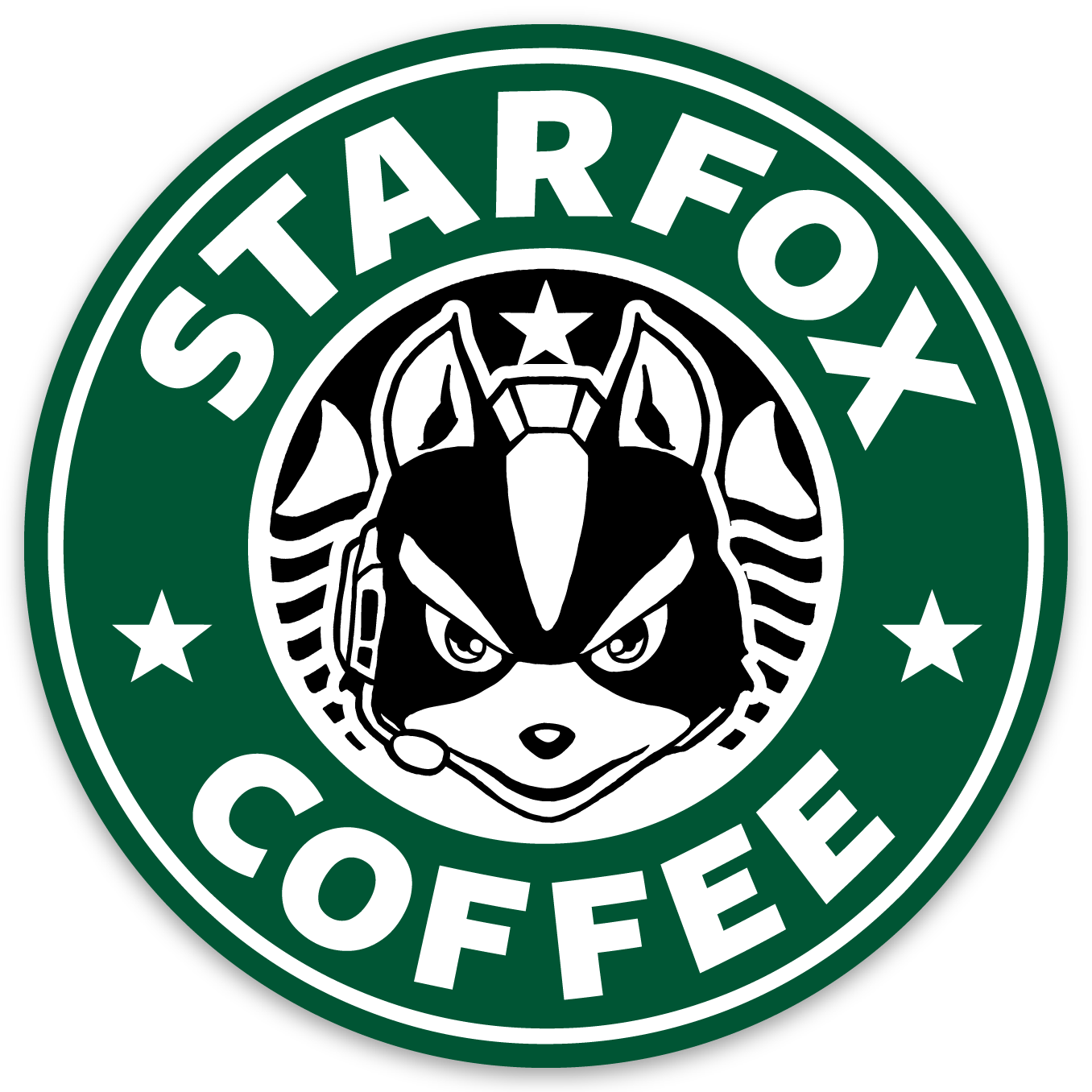 Starfox Coffee by Hitbox Designs | Circle stickers | Sticker Mule