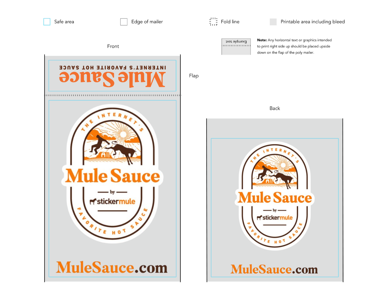 template for custom bubble mailers