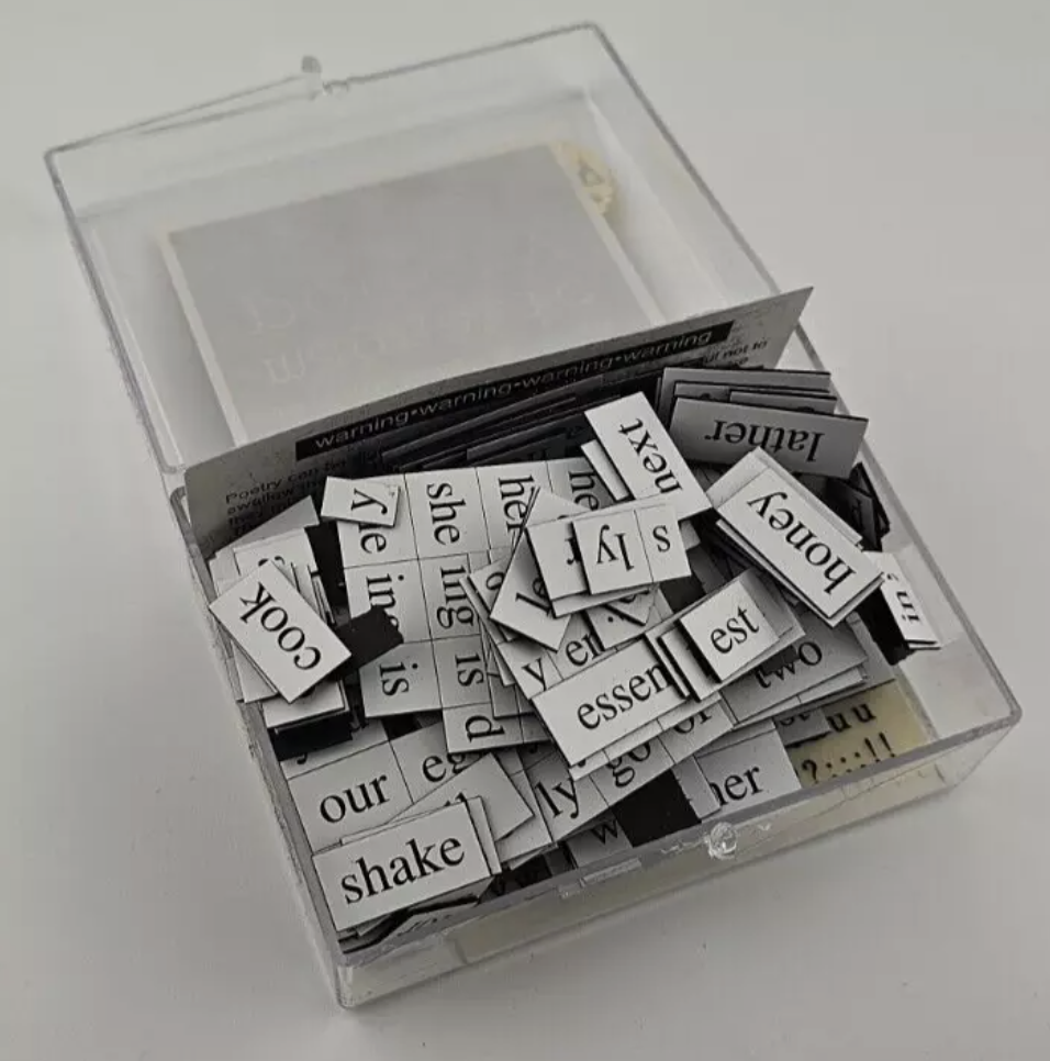 the first magnetic poetry kits