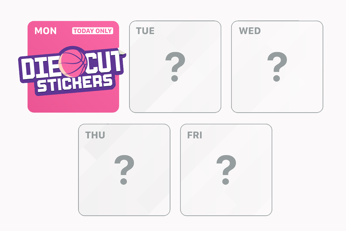 mule madness calendario de ofertas de stickers personalizados