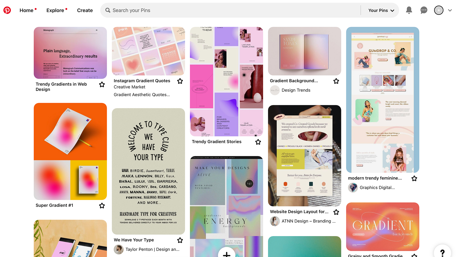 pinterest mood board