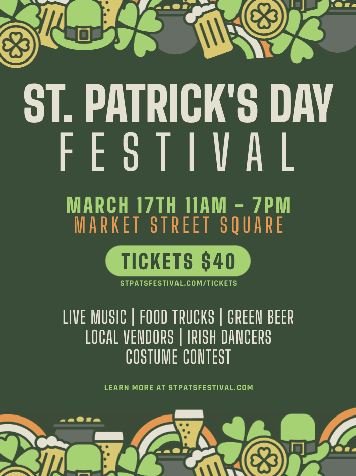 st patricks day fesitival free poster template