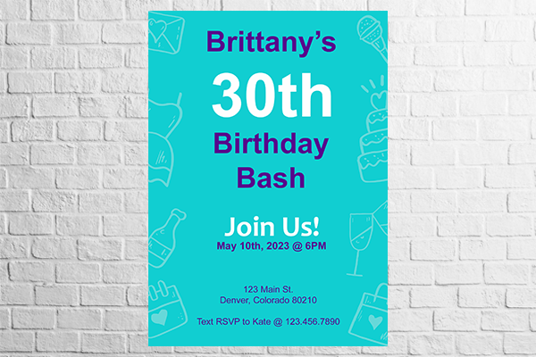 best font to use on a poster - try arial