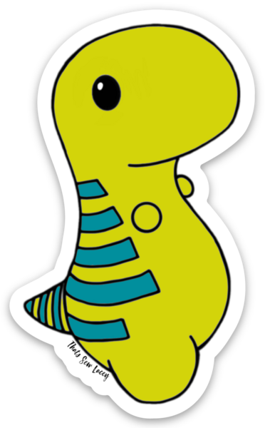 sticker lindo de un dinosaurio