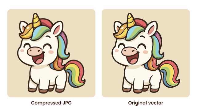 image compressée vs image vectorielle