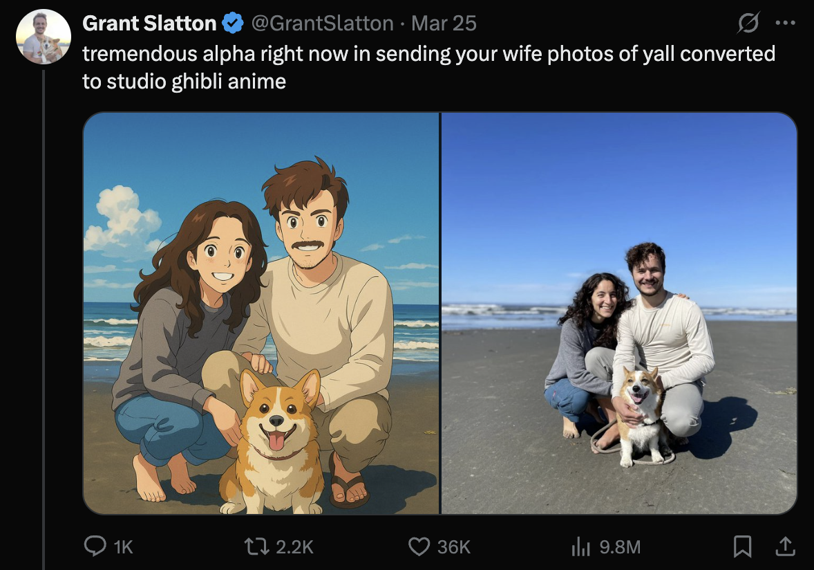 grant slatton transformación de foto studio ghibli