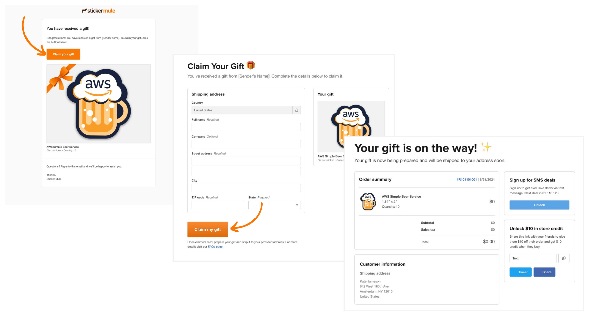 how to receive a gift