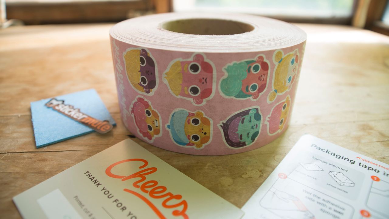 Custom packaging tape design by Olga Davydova