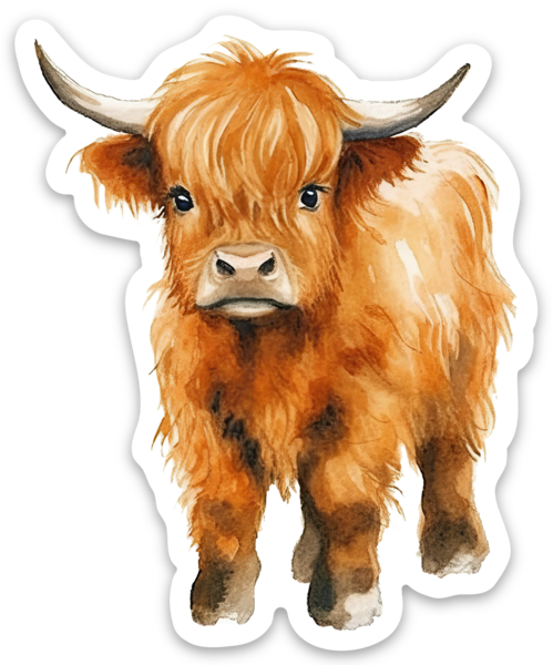 sticker lindo de una vaca