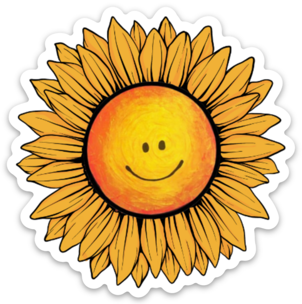 sticker lindo de un girasol