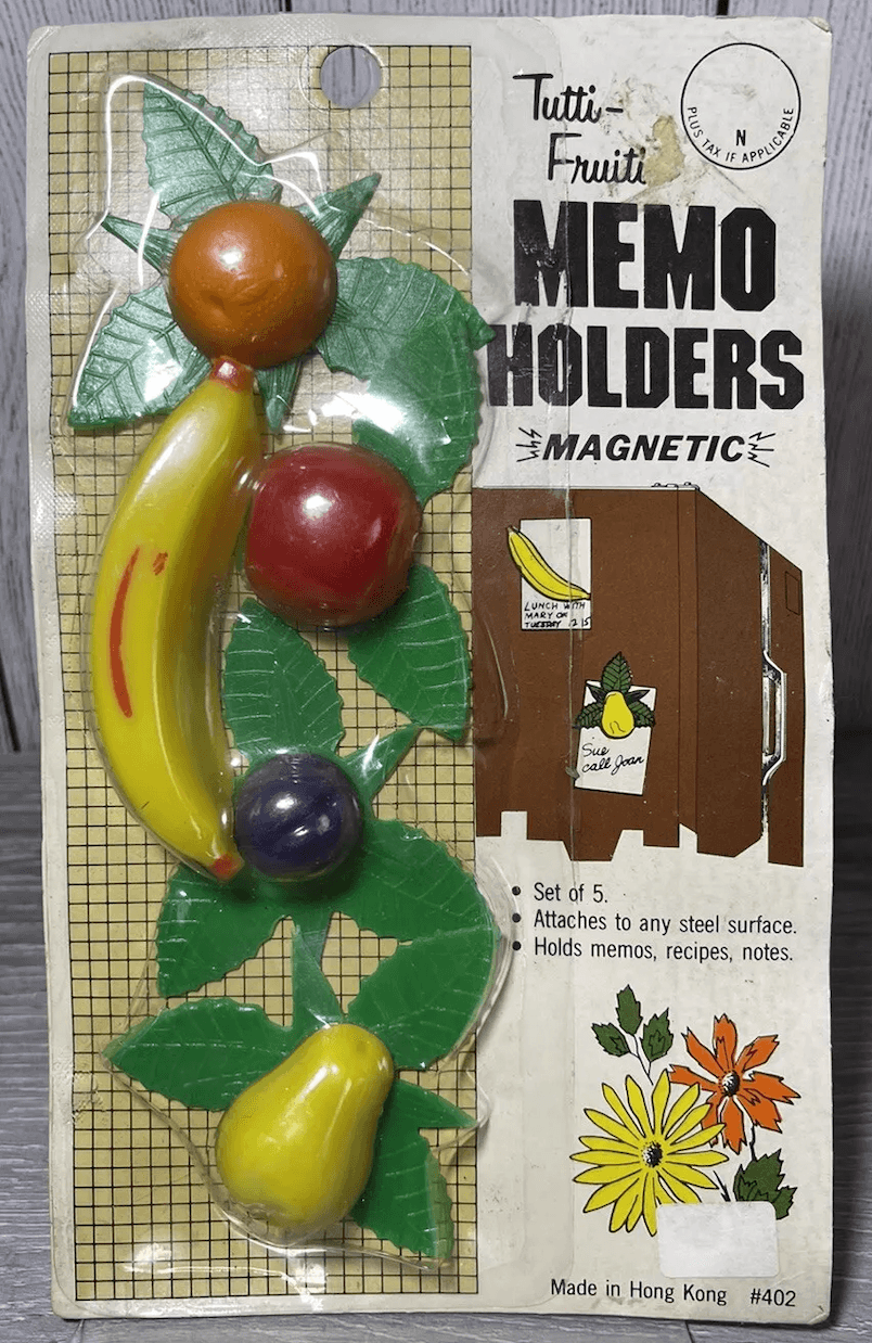 Un set de imanes de frutas de los años 60 a la venta en eBay