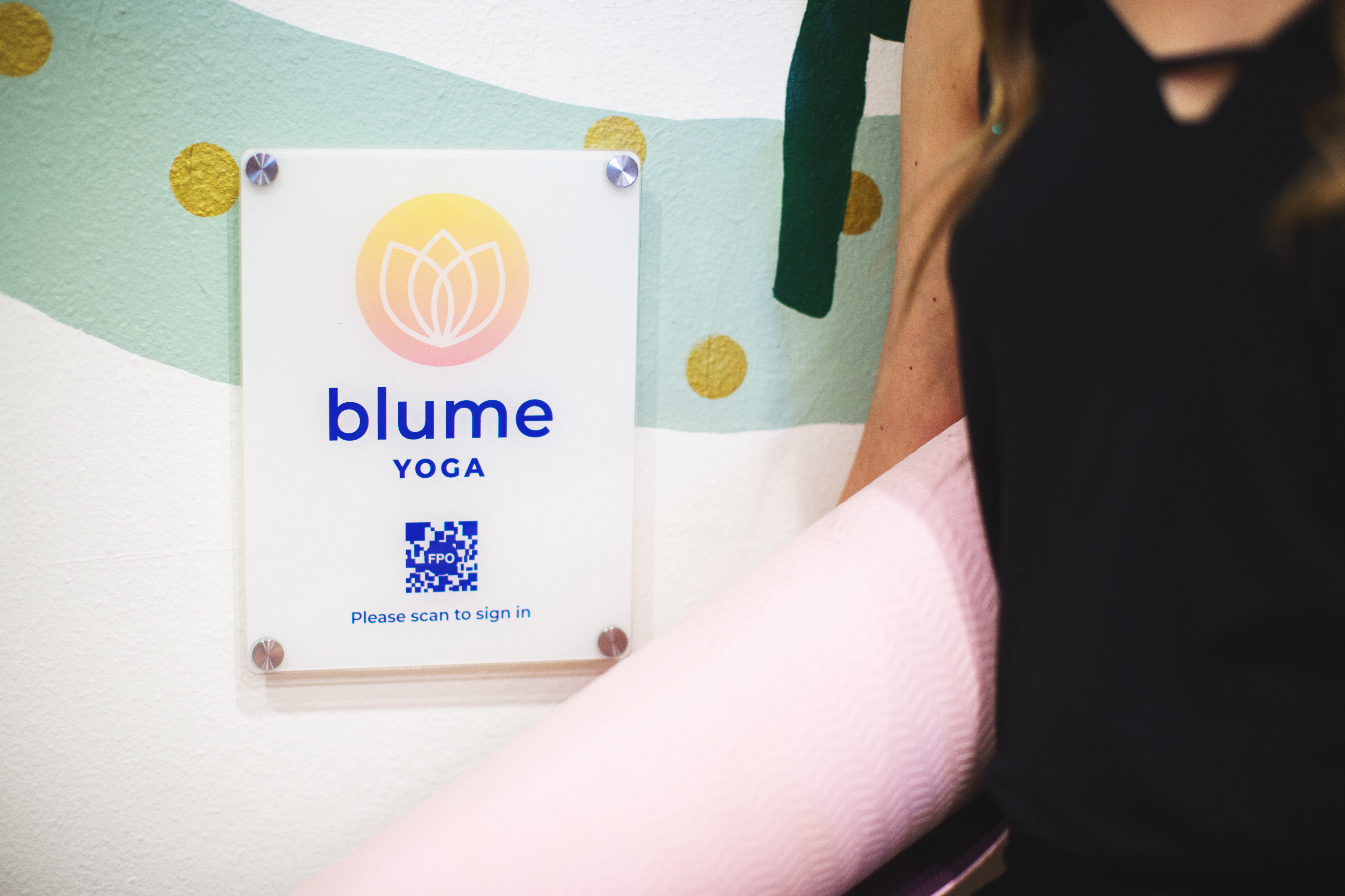 placa de acrílico de yoga