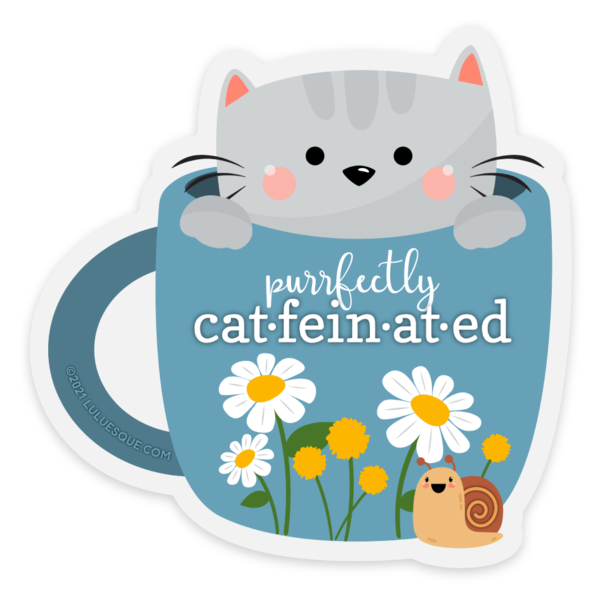 sticker lindo de gato de Ms. Lulu