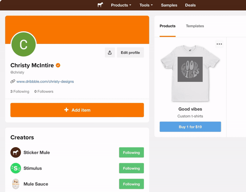modifier le profil pour activer les commissions pour vendre des produits personnalisés en ligne