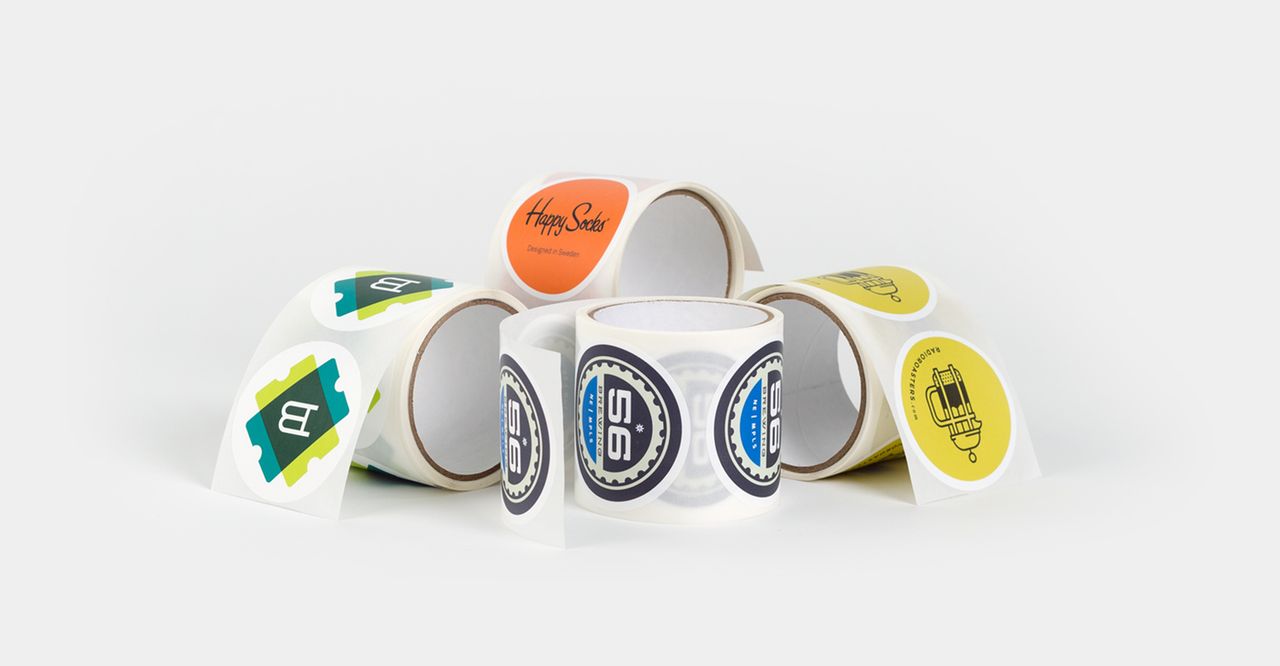 Custom circle roll labels from Sticker Mule