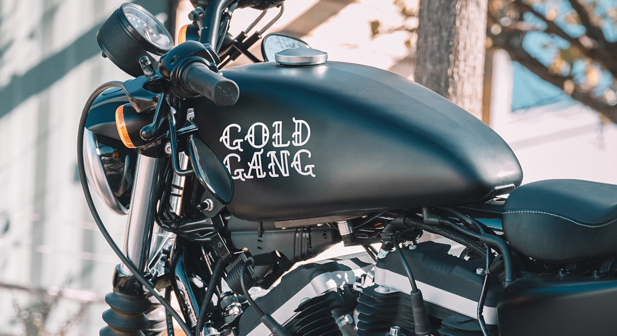 Custom shop motorcycle decals