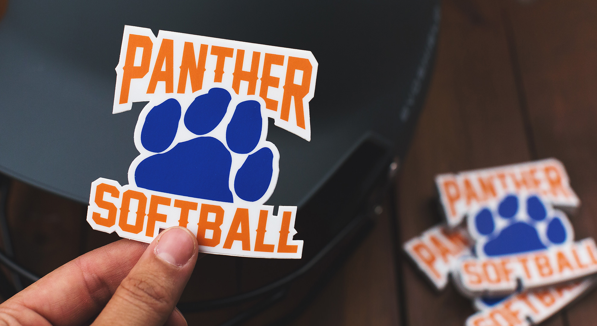 Panther softball team custom sticker