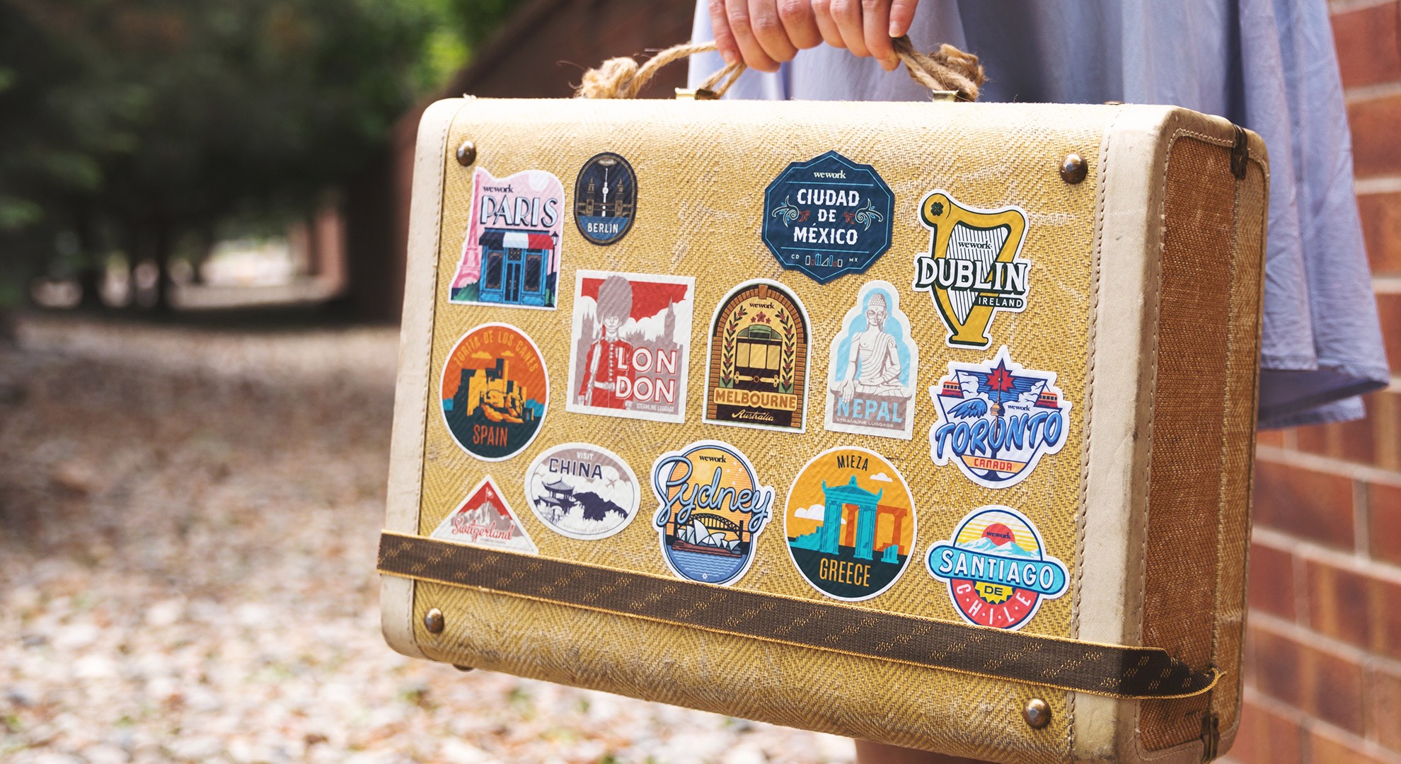 luggage with travelstickers stickers travel collection from supreme and LV  fan :)
