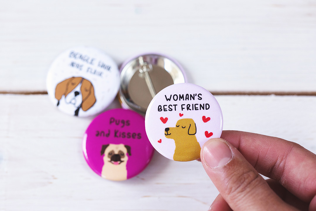 Custom buttons Free shipping Sticker Mule
