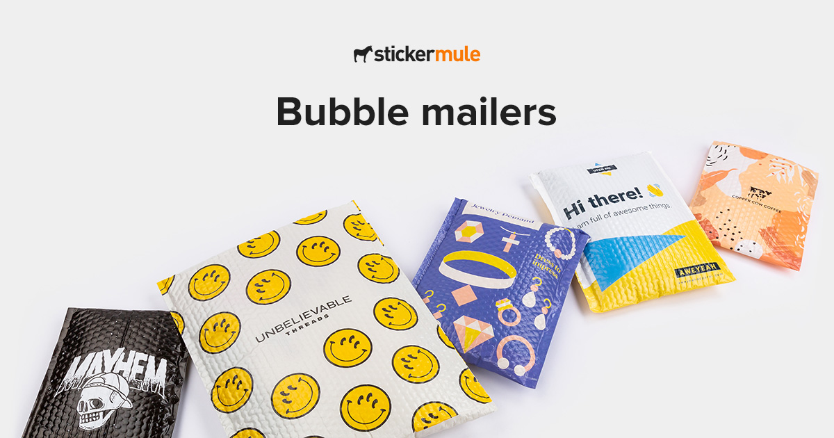 Large custom poly discount mailers