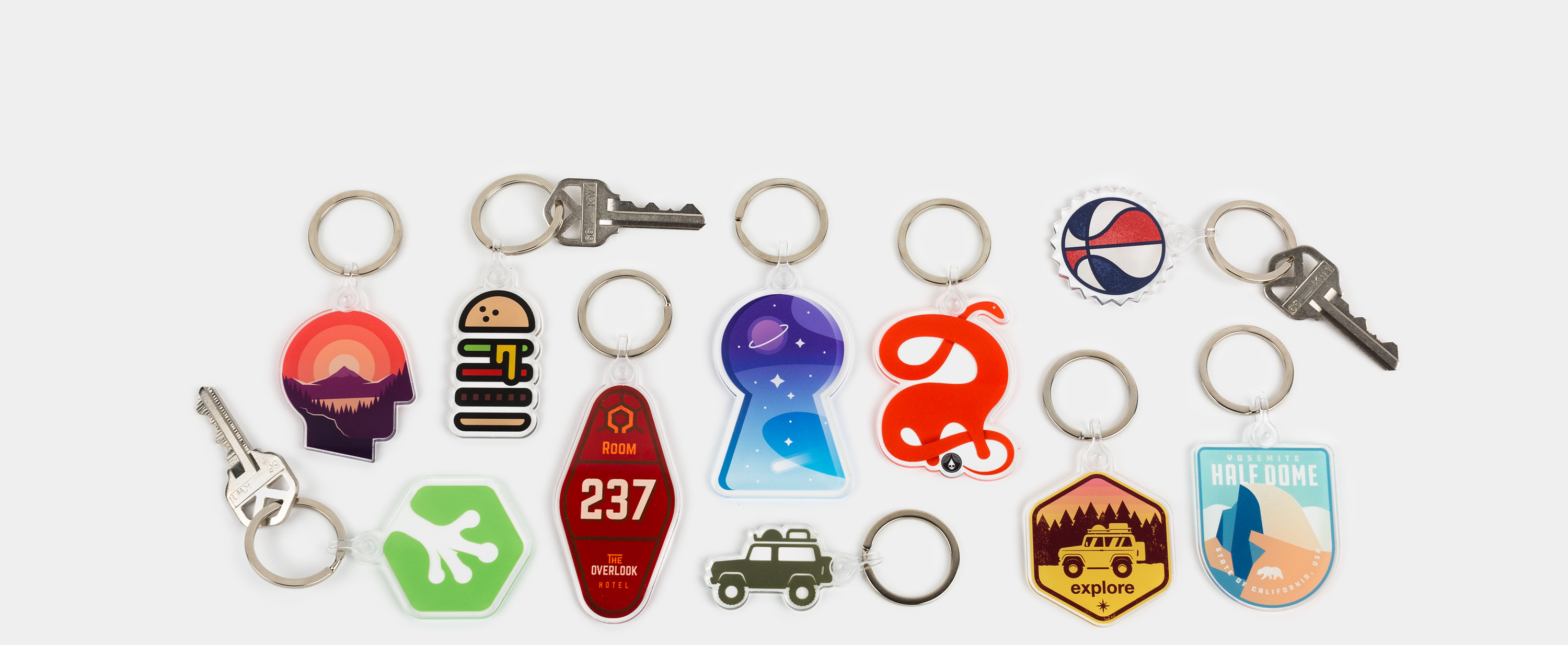 Custom keychains, Free shipping