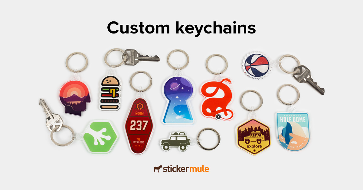 Full Color Custom Shaped Vinyl Keychains in Bulk