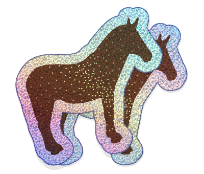 Pegatinas glitter personalizadas