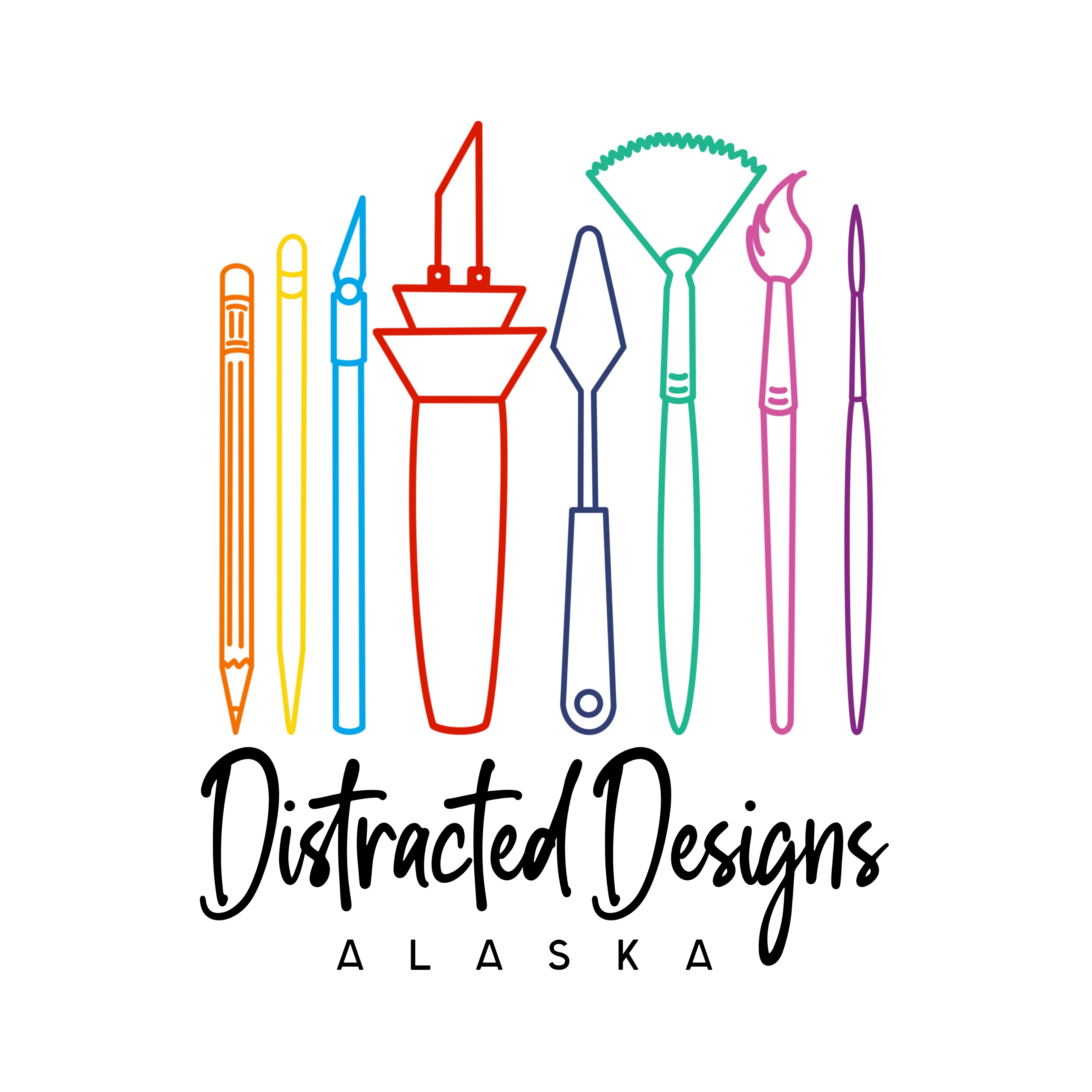 Design templates from Distracted Designs AK | Sticker Mule Australia