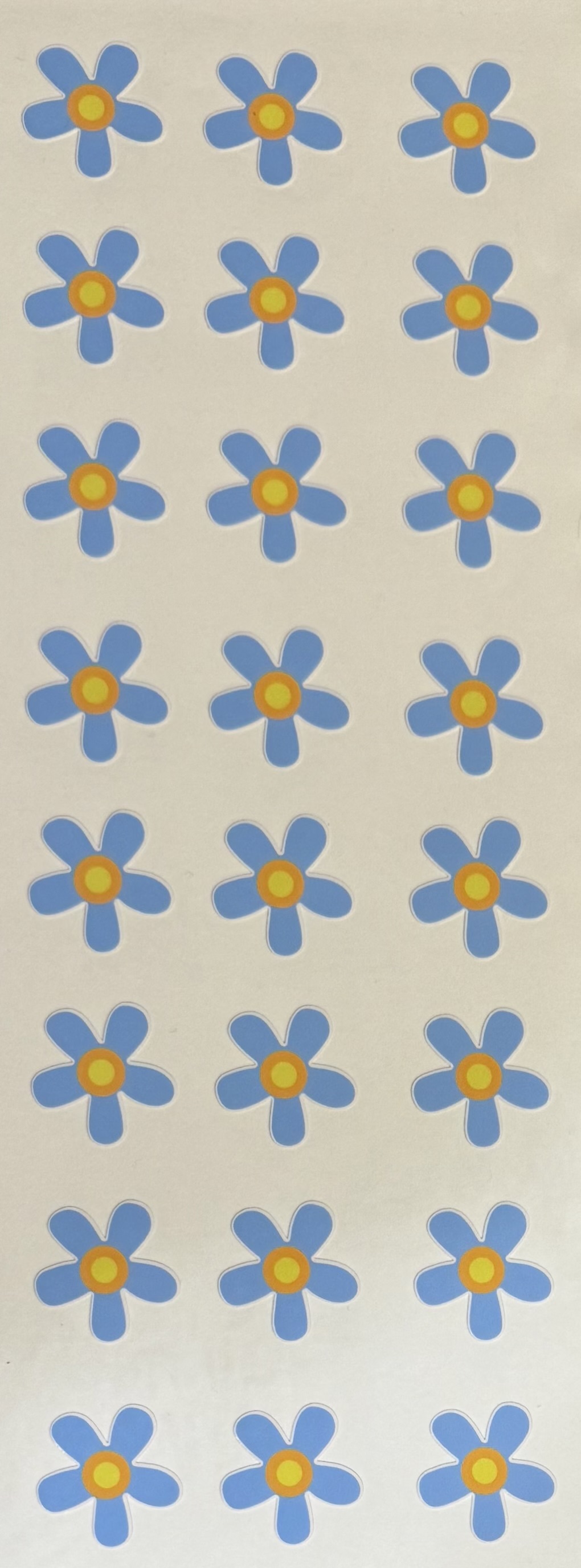 Blue and white flowers 