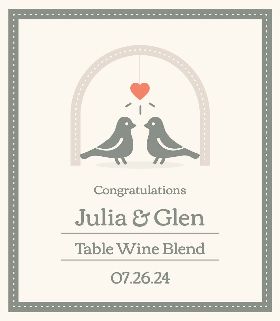 Love bird - Wine Label