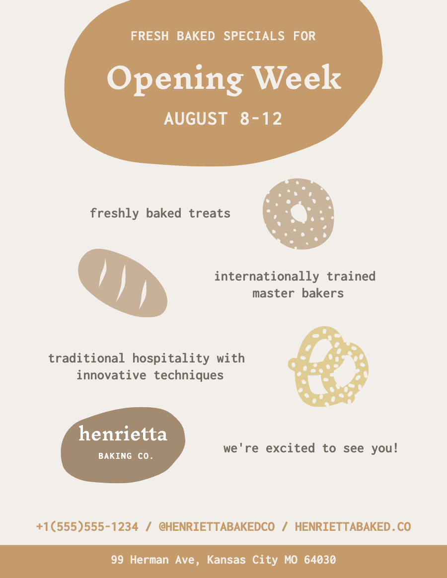 henrietta - business flyer
