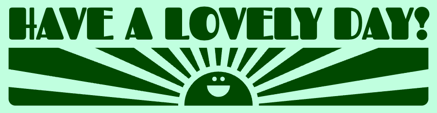 Retro Sunny Smile "Have a Lovely Day!" Bumper sticker